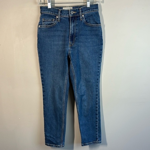 Everlane Womens The Original Cheeky Jean Cropped Size 25 Organic Cotton Button - Picture 1 of 14